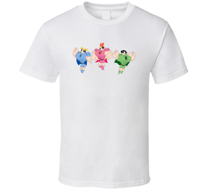 Buffer Puff Girls Power Gym Parody T Shirt