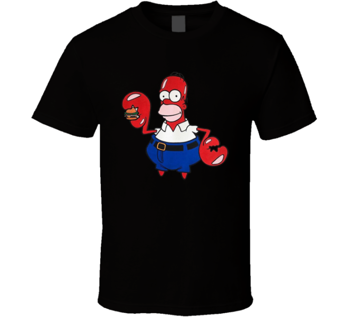 Mr Krabs Homer Simpsons Spongebob Parody T Shirt