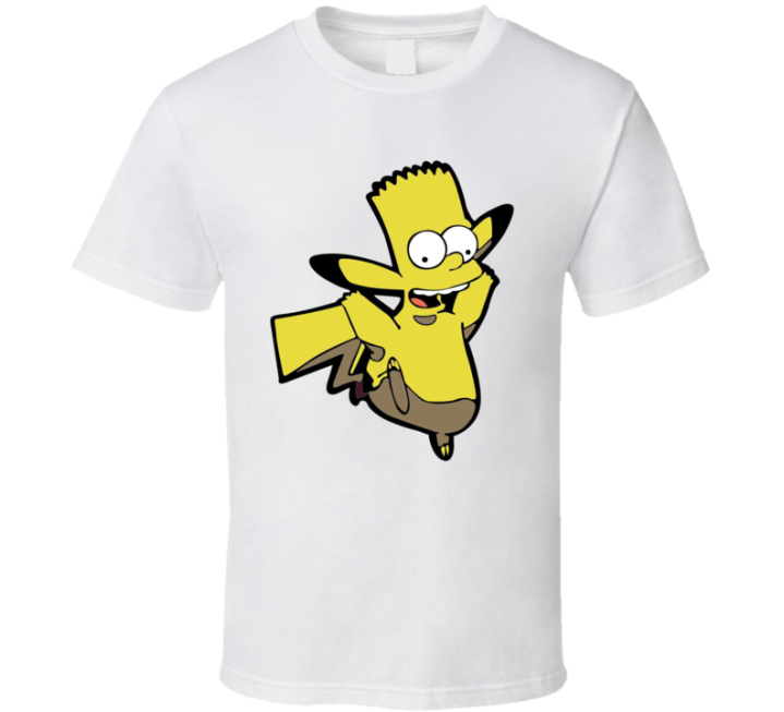 Pikabart Pikachu Bart Simpson Parody T Shirt