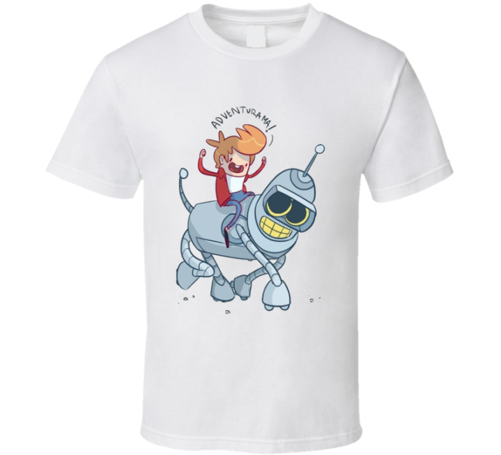 Adventurama Futurama Adventure Time Mashup Parody T Shirt