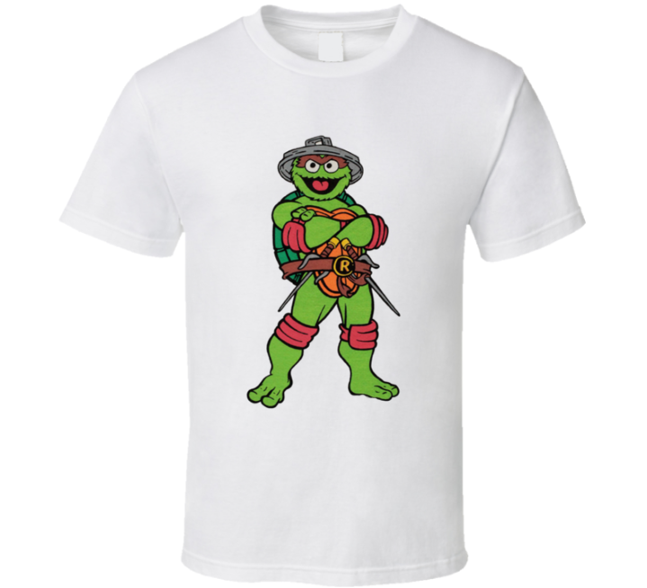 Teenage Mutant Ninja Oscar Grouch Turtles Parody T Shirt