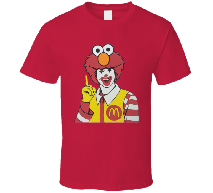 Mcelmo Mcdonald's Elmo Christmas Parody T Shirt