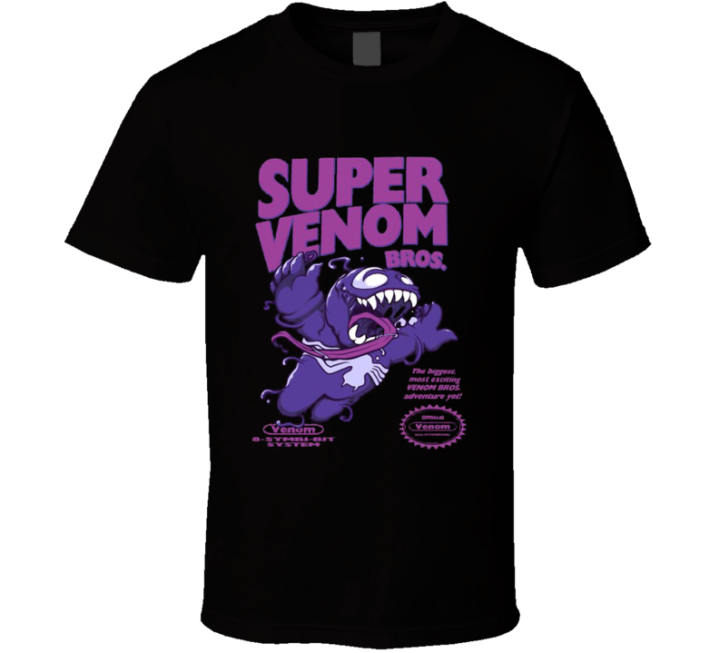 Super Venom Mario Bros Spiderman Parody Halloween T Shirt