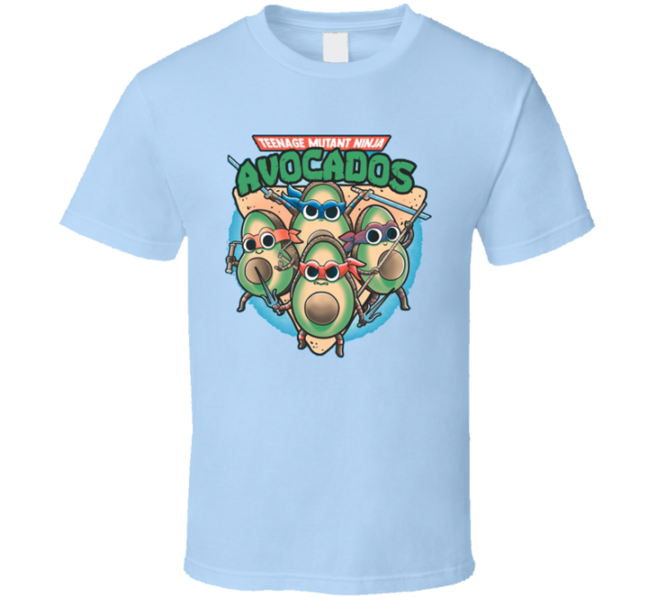 Teenage Mutant Ninja Avocados Turtles Parody T Shirt