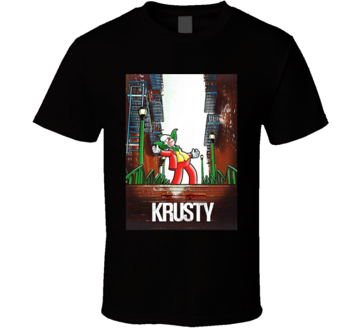 Krusty Joker Simpsons Batman Parody T Shirt