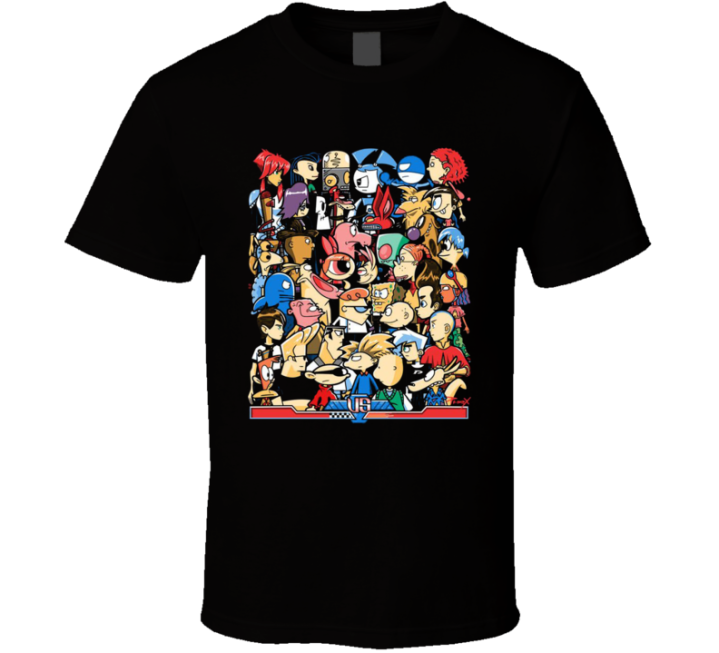 Cartoon Network Vs Nickelodeon Parody Christmas Gift T Shirt