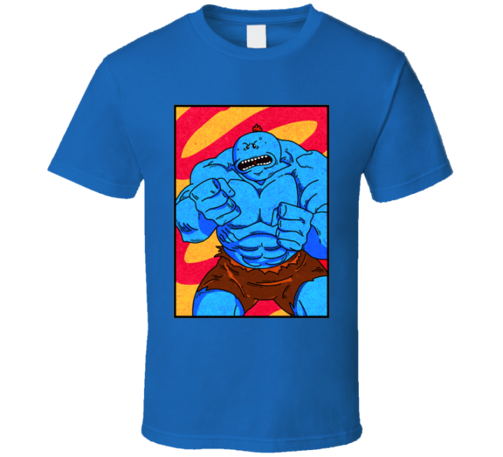 Hulking Mr Meeseeks Buff Hulk Ripped Gym Rick Morty Parody T Shirt