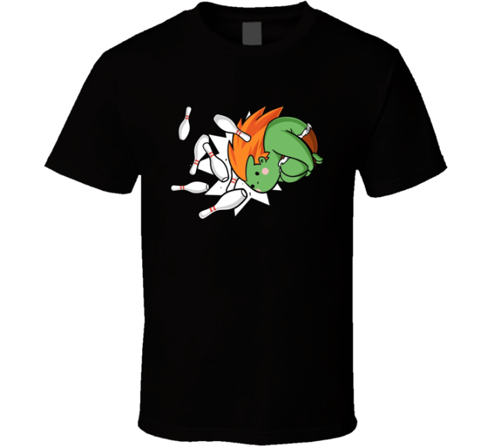 Blaka Bowling Ball Street Fighter Parody T Shirt