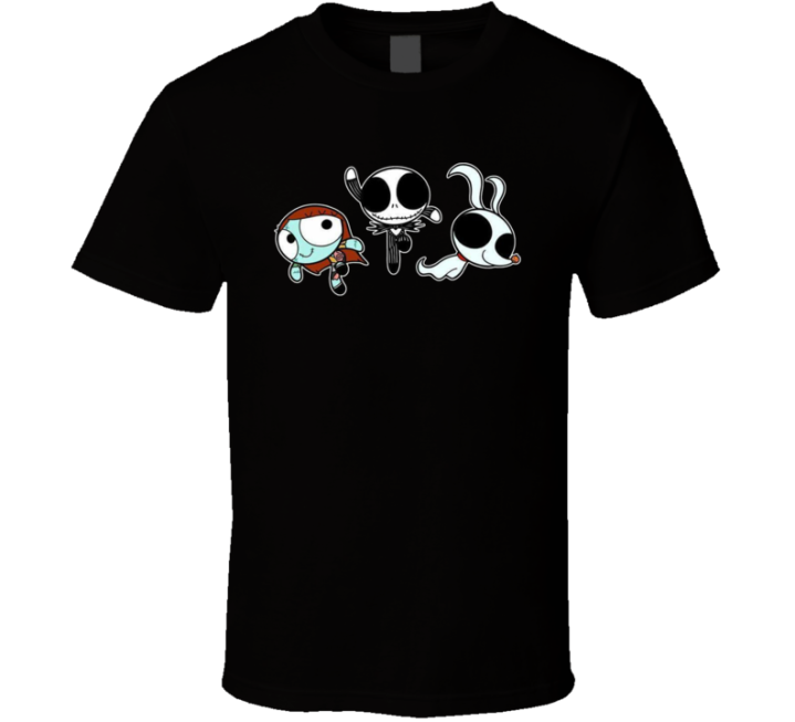 Power Puff Girls Skellington Halloween Town Parody T Shirt