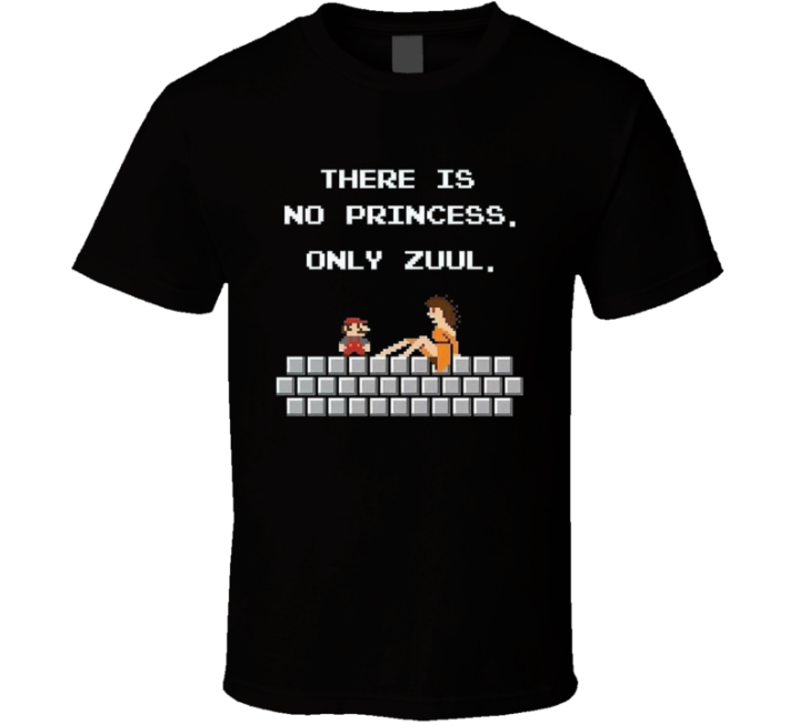 No Princess Only Zuul Super Mario Ghostbusters Halloween Parody T Shir