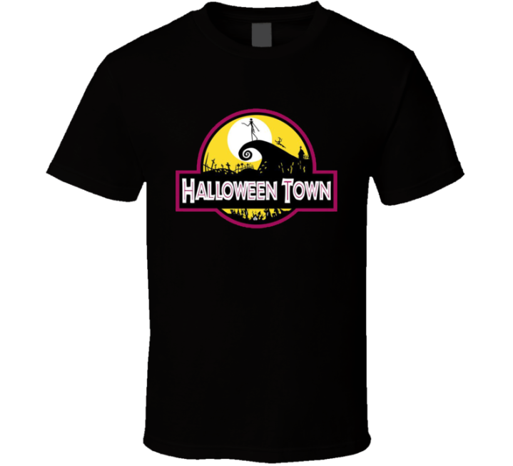 Halloween Town Jack Skellington Jurassic Park Parody T Shirt