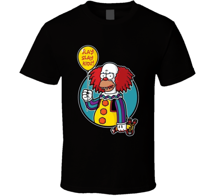 Homer Pennywise Simpsons It Clown Halloween Parody T Shirt