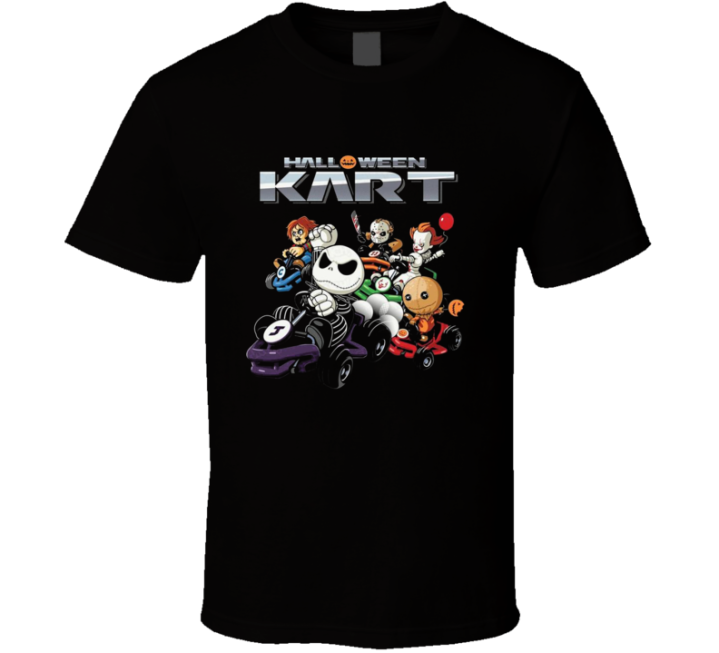 Halloween Kart Jack Skellington Mario Parody T Shirt