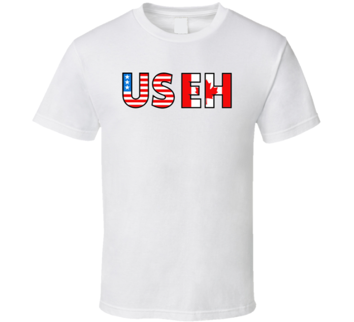 Us Eh Usa Canada Funny Couple Gift Parody T Shirt