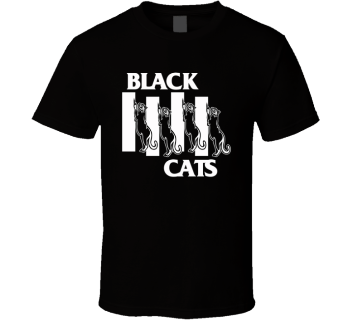 Black Cats Black Flag Parody T Shirt