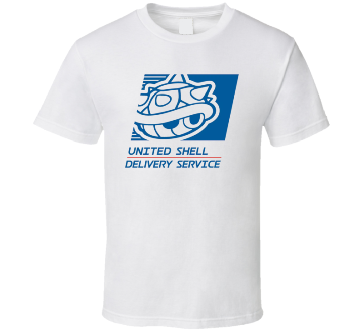 United Shell Delivery Service Usps Mario Kart Blue Shell Parody T Shir