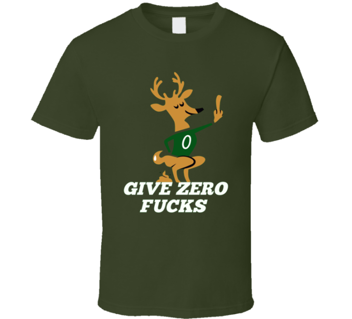 Milwaukee Bucks Give Zero Fucks Basketball Parody T Shirt