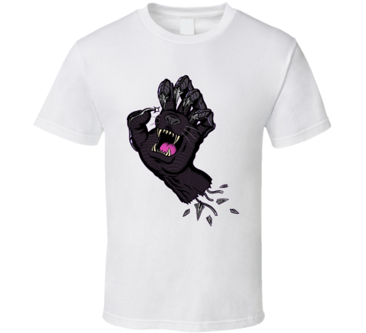 Black Panther Screaming Hand Santa Cruz Parody T Shirt