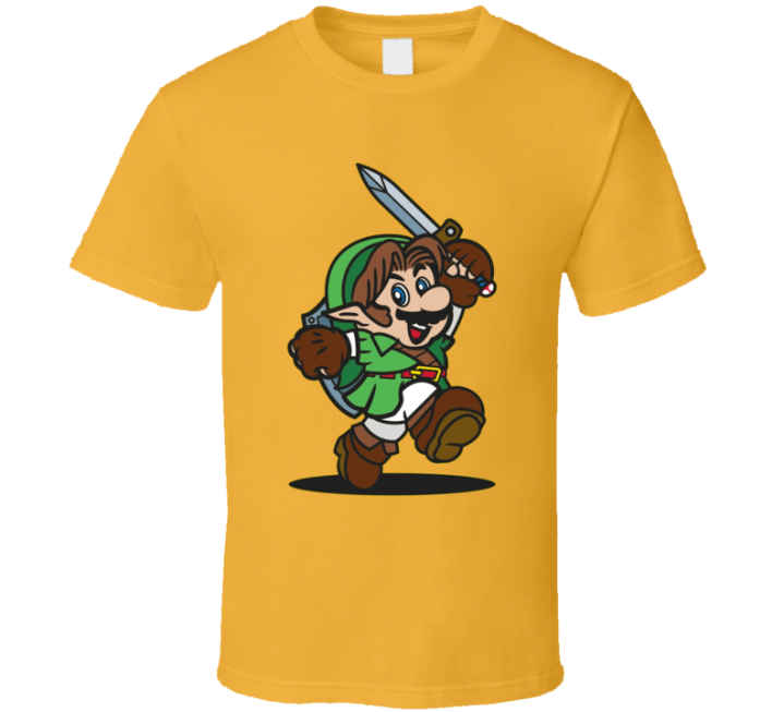 Legend Of Super Mario Link Zelda Parody T Shirt