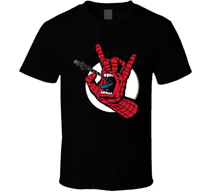 Spiderman Screaming Hand Santa Cruz Parody T Shirt