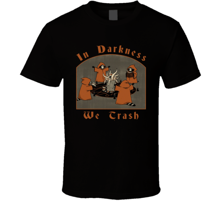 In Darkness We Trash Raccoons Azathoth Lovecraft Halloween T Shirt