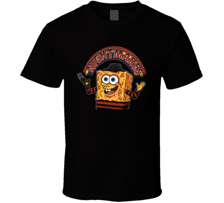 Nightmares Spongebob Freddy Krueger Halloween Parody Costume T Shirt