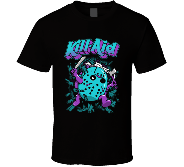 Kill-aid Kool-aid Jason Halloween Slasher Friday 13th Parody T Shirt