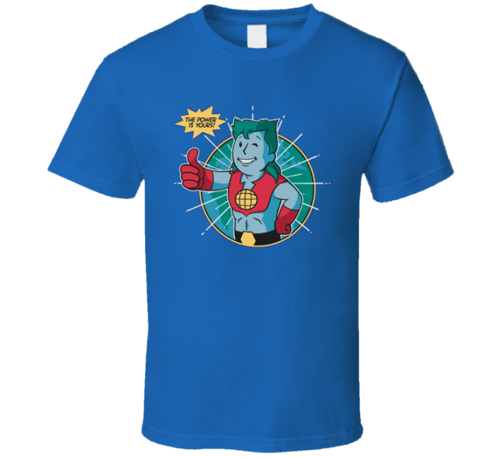 Captain Planet The Power Is Yours Fallout Parody T Shirt