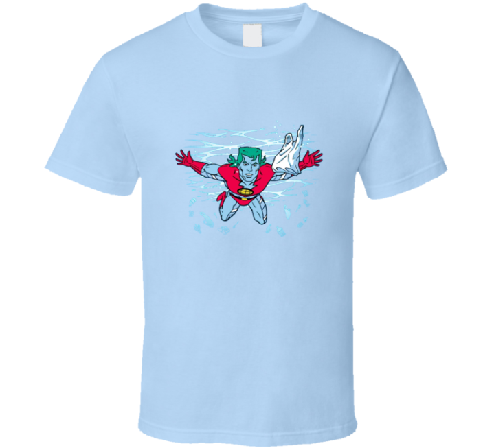 Save The Ocean Captain Planet Nirvana Album Parody T Shirt