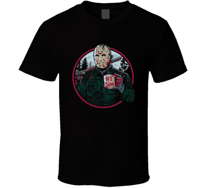 Number 1 Son Jason Slasher Halloween Father's Day Parody T Shirt