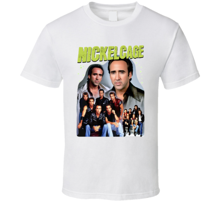 Nickelcage Nickel Back Nicholas Cage Funny Parody T Shirt