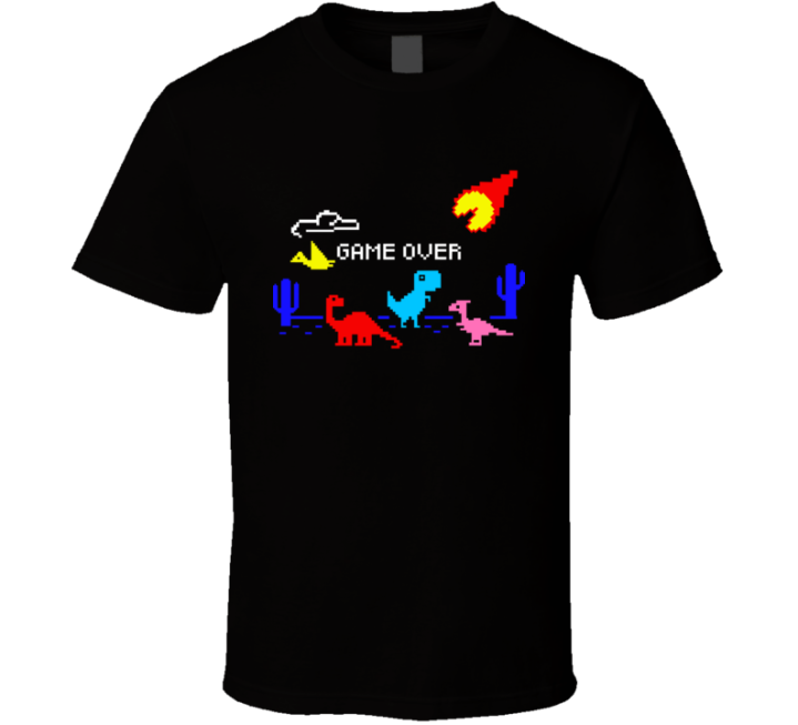 Game Over No Internet Dinosaur Game T Shirt