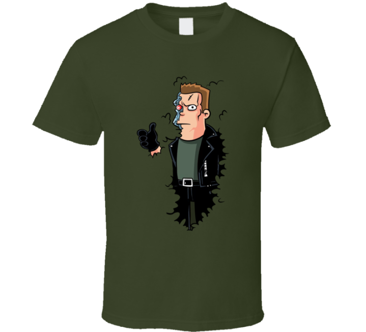 Terminator I'll Be Back Simpsons Dissapearing Bush Parody T Shirt