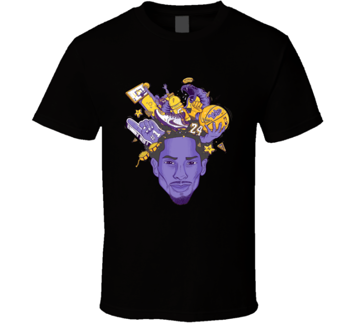 Kobe Bryant Afro Tribute Black Mamba Legend Lakers Basketball Los Ange