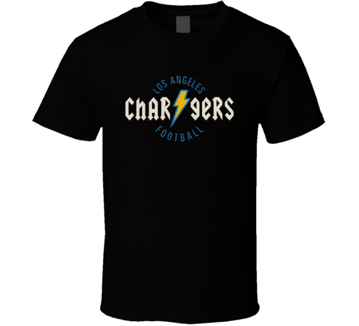 Los Angeles Chargers Acdc Football Parody T Shirt