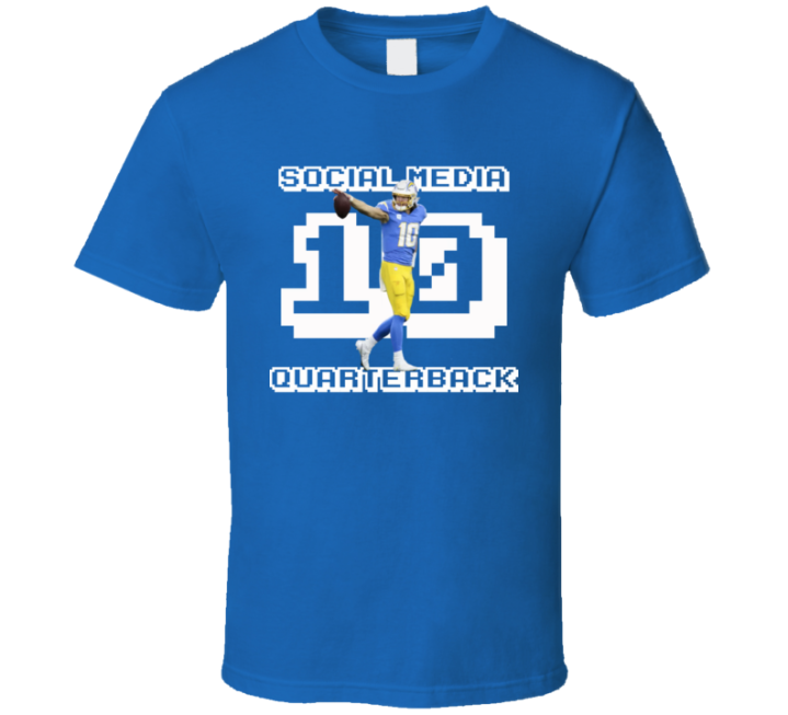 Justin Herbert Social Media Quarteraback La Chargers Football T Shirt