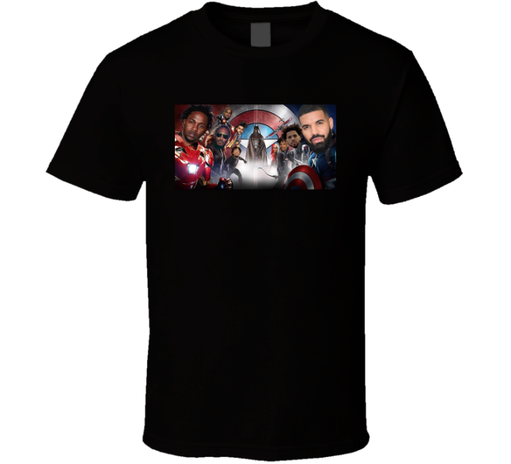 Rap Civilw Ar Kendrick Drake Travis Batman Meme T Shirt